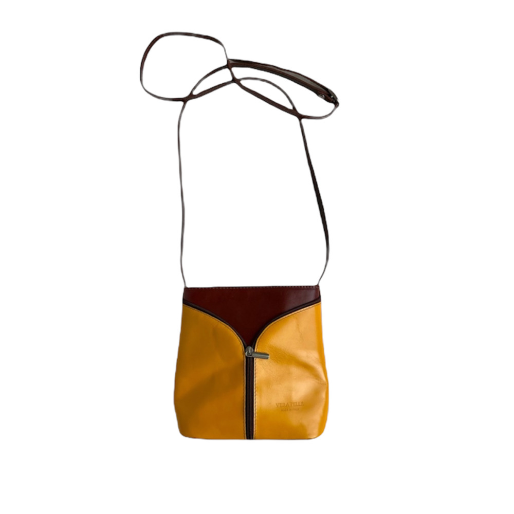 Vera Pelle Italian Leather Crossbody Purse
